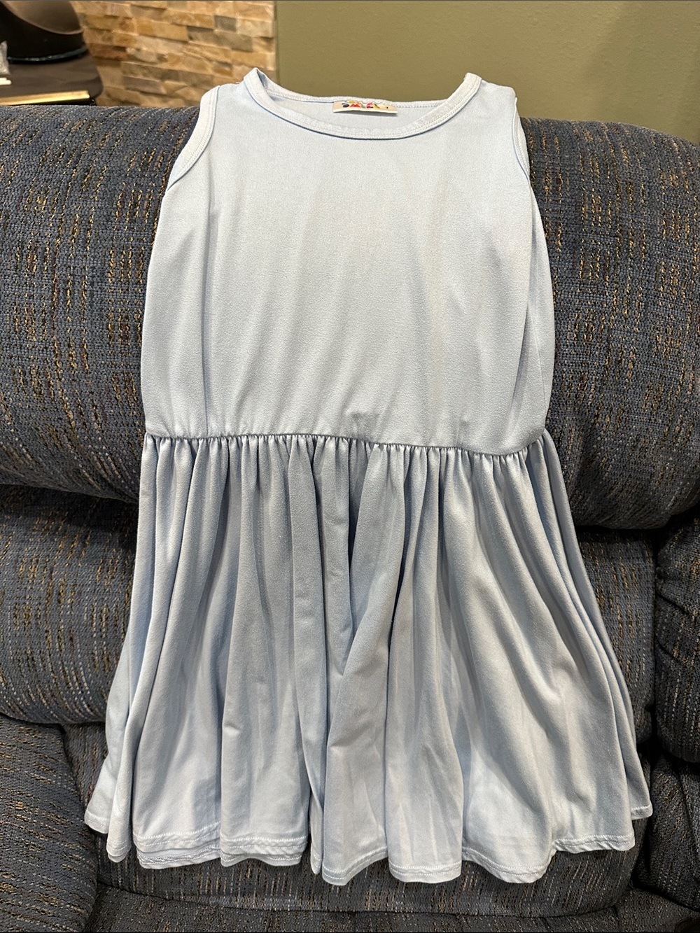 Dot Dot Smile Pale Blue Sleeveless Twirl Dress